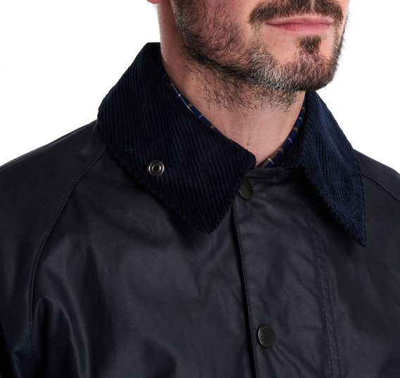 Barbour Beaufort Wax Jacket — Navy