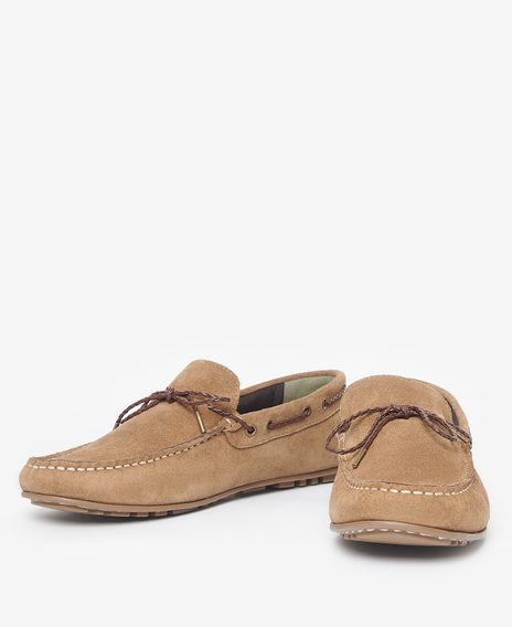 Barbour Jenson Driving Shoes — Taupe Suede