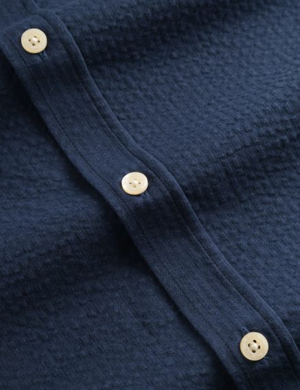 forét Bush Seersucker Shirt — Navy