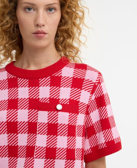 Barbour Esther Gingham Crew Neck Jumper