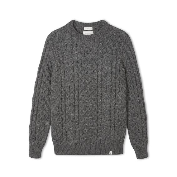 Peregrine Hudson Aran Jumper — Steel