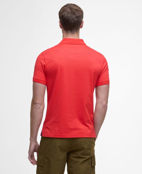Barbour Active Tailored Fit Polo Shirt — Risk Red