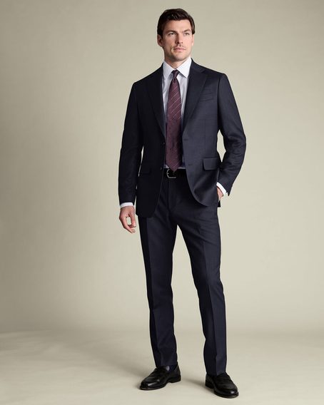 Charles Tyrwhitt Italian Flannel Suit Jacket — Navy