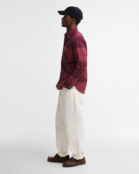 Barbour Mineral Tartan Dunoon Authentic Shirt — Crimson Heather