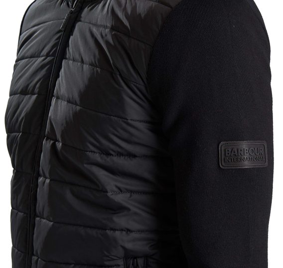 Barbour Carn Baffle Zip Through Jumper — Black