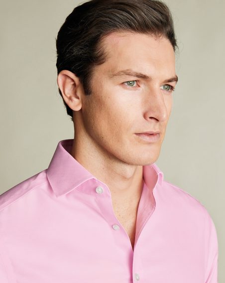 Charles Tyrwhitt Non-Iron Twill Shirt — Pink