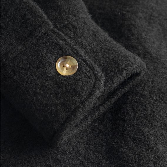 forét Ivy Wool Overshirt — Black