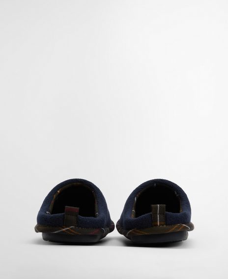 Barbour Hexham Slippers — Navy
