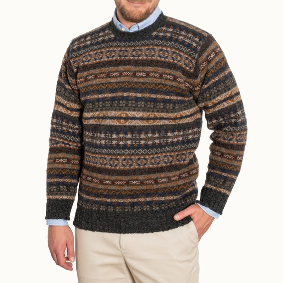 Jamieson's Fair Isle Jumper — Navy