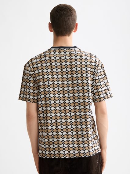 Scotch & Soda Jacket — T-Shirt Diamond Micro Eggnog Aop