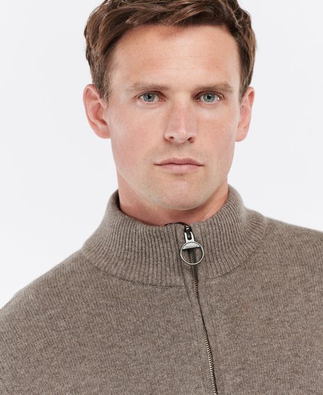 Barbour Holden Half Zip Sweater — Military Marl