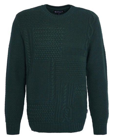 Barbour Casey Cable-Knit Crew Neck Jumper — Seaweed