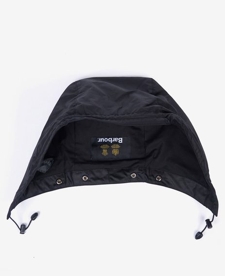 Barbour viaszolt pamut kapucni — Black