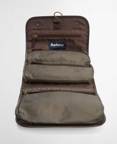 Barbour Waxed Hanging Washbag