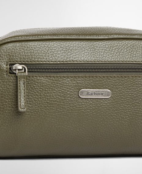 Barbour Brunton Leather Washbag
