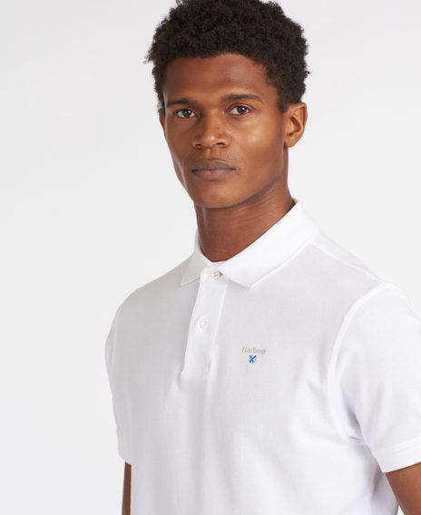 Barbour Sports Polo Shirt — Classic White