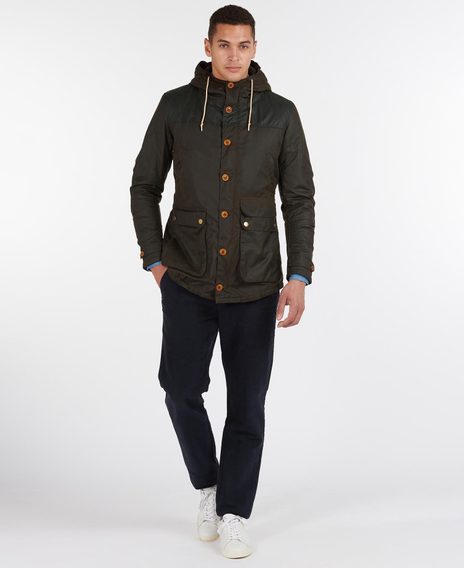 Viaszolt kabát Barbour Game Parka Jacket - oliva