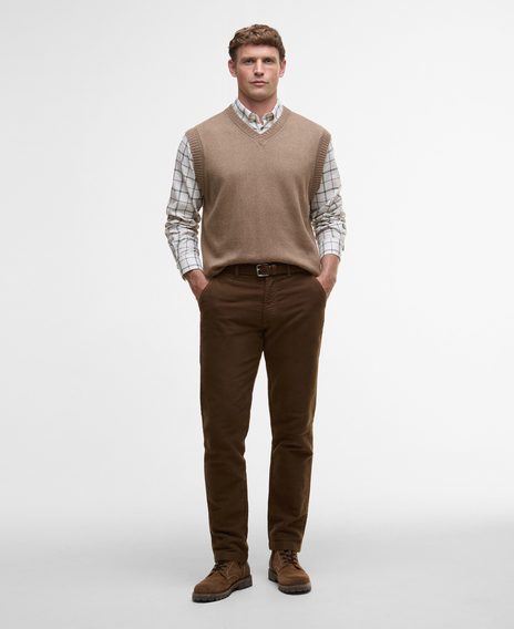 Barbour Kelson Knitted Vest — Stone