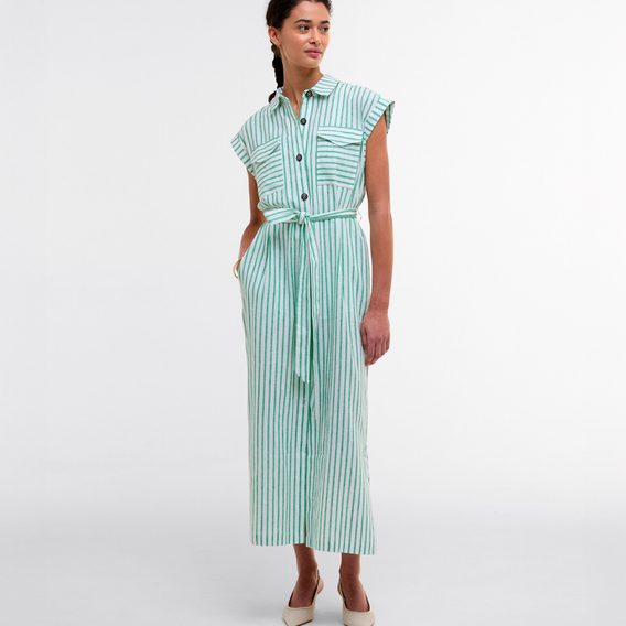Barbour Abby Striped Midi Dress