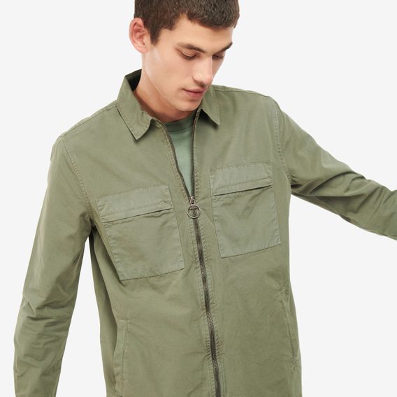 Pamut overshirt Barbour Tollgate - Agave Green