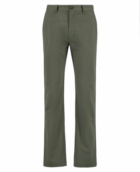 Barbour Sueded Sateen Tailored Trousers — Olive
