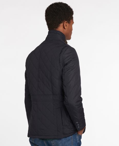 Barbour Quilted Lutz steppelt kabát — Navy