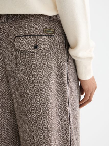 Scotch & Soda — Trousers Demitasse / Eggnog Herringbone