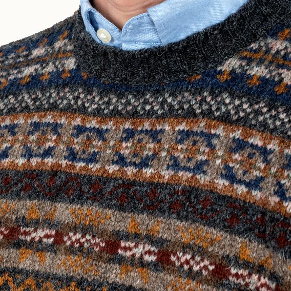 Jamieson's Fair Isle Jumper — Navy