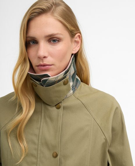 Barbour Cropped Beadnell Casual Jacket — Bleached Olive