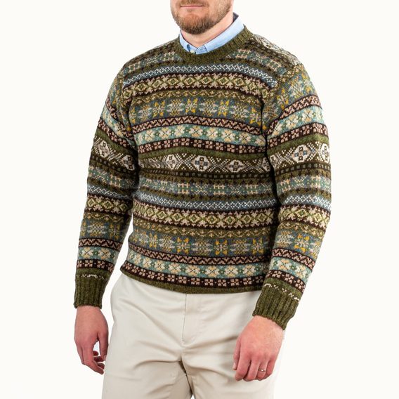 Jamieson's Fair Isle Jumper — Olive