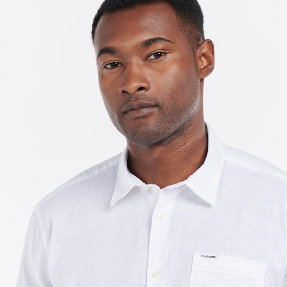 Barbour Nelson Short Sleeve Shirt — Classic White