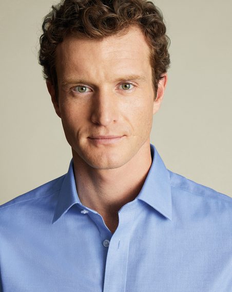 Charles Tyrwhitt Non-Iron Royal Oxford Shirt — Ocean Blue