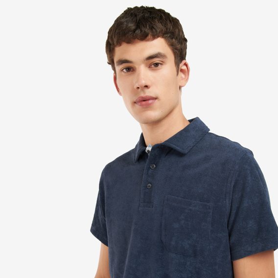 Pamut poloing Barbour Cowes Polo - Navy