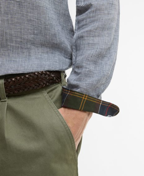 Barbour Linton Tailored Shirt — Dark Navy