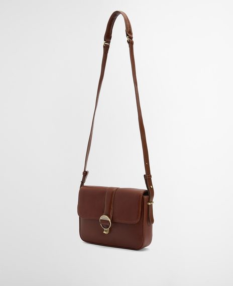 Barbour Rosa Leather Crossbody Bag — Brown