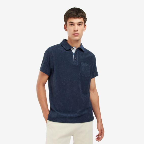 Pamut poloing Barbour Cowes Polo - Navy