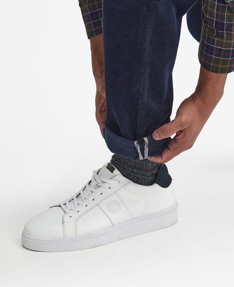 Barbour Stretch Cord Tailored Trousers — Classic Navy