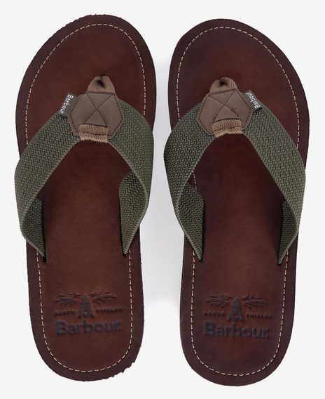 Barbour Toeman Beach Sandal — Olive