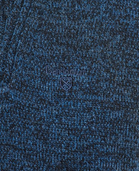 Barbour Essential Lambswool Half Zip Sweater — Navy Mix
