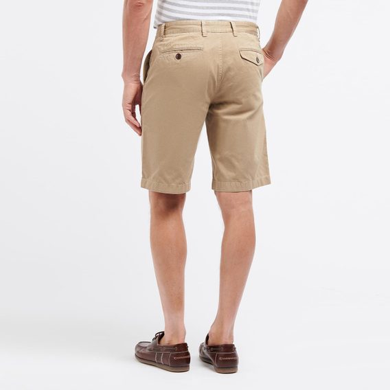 Barbour Neuston Twill Shorts — Stone