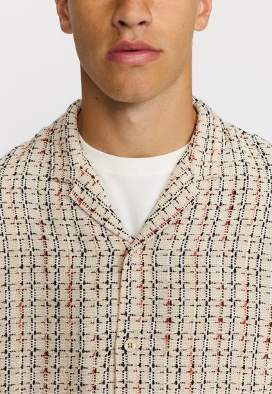 Revolution Short-Sleeved Cuban Shirt — Offwhite