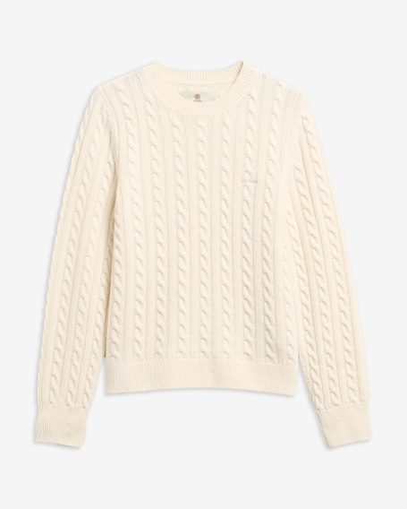 Barbour Ashdown Relaxed Cable-Knit Jumper — Ecru