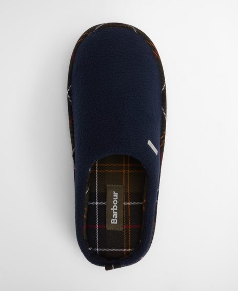 Barbour Hexham Slippers — Navy