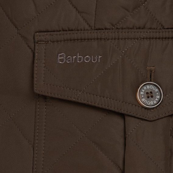 Barbour Quilted Lutz steppelt kabát — Olive