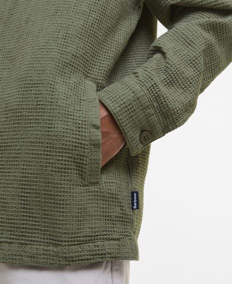Barbour Sandwood Waffle Overshirt — Light Moss