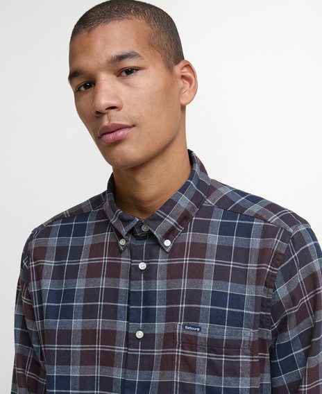 Barbour Fortrose Tailored Long-Sleeved Shirt — Midnight Oak Tartan