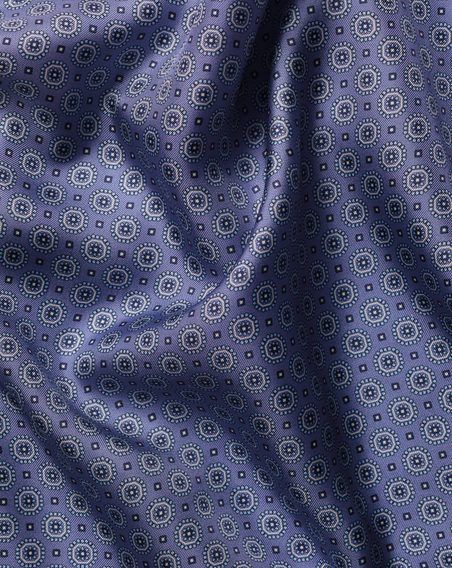 Charles Tyrwhitt Medallion Silk Pocket Square — Heather Blue
