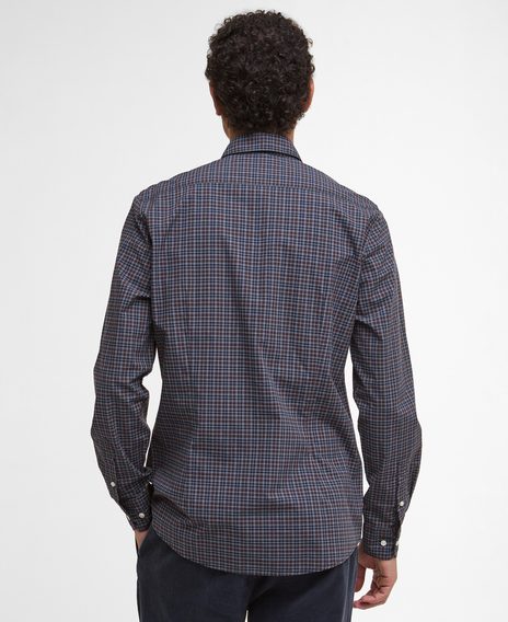 Barbour Lomond Tailored Shirt — Wine Red Tartan