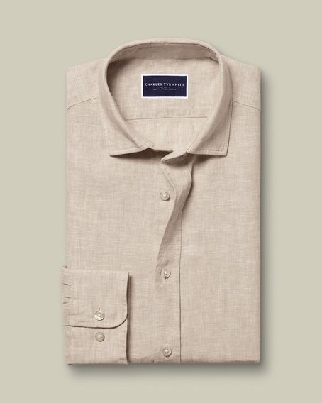 Charles Tyrwhitt Pure Linen Shirt — Oatmeal