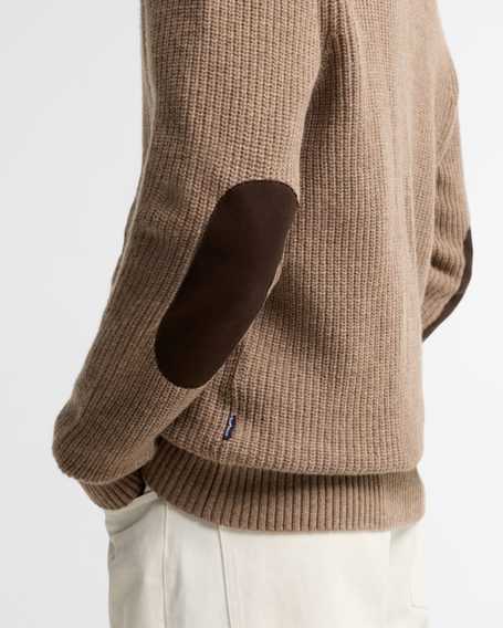 Barbour Hartland Shawl Neck Cardigan — Stone